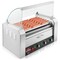 Olde Midway Electric Hot Dog Roller Grill Cooker Machines with Bun Warming Drawer - Commercial Grade